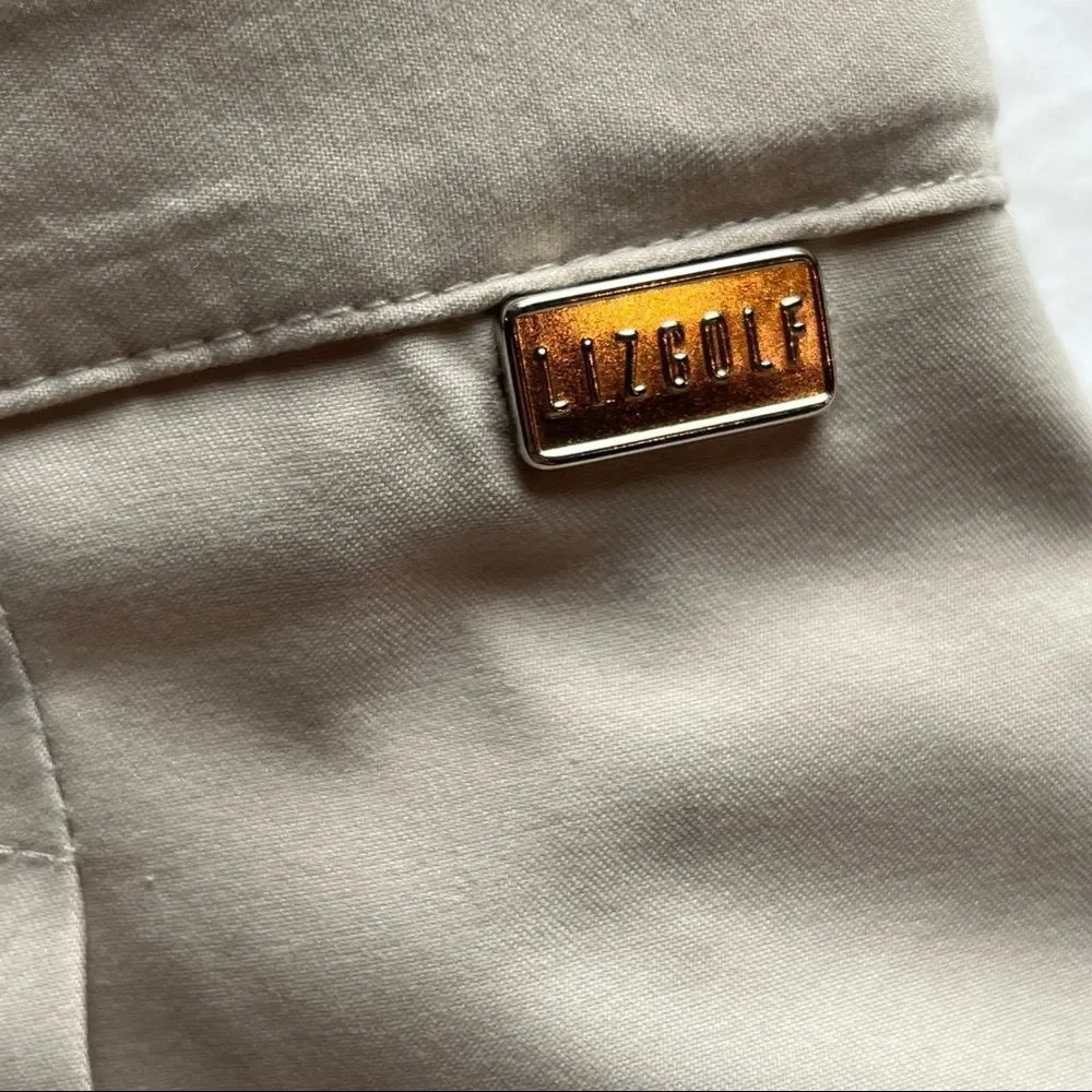 Liz Claiborne Golf bermuda shorts Stone Size 16 belt loops 3 pockets light wt.